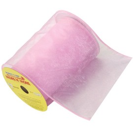 Morex Ribbon Wired 6-Inch Chiffon Ribbon with 10-Yard Spool, Light Pink