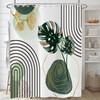 ASDCXZ Boho Leaves Shower Curtain 180x180 cm, Modern Abstract Art