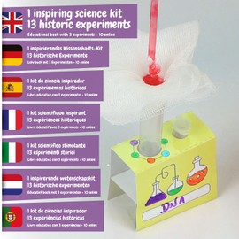 Science4you Girls in Science Experiment Box for Girls from 8 Years with 13 Experiments for Children from 8 - Children's Games with Chemical Construction Kit for Girls 7 8 9 10 11 12+ Years, Medium
