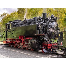 CALVENDO Puzzle Steam Locomotive 99 731 of The Narrow Gauge Railroad of The Upper Lusatia Region in The Station Kurort Jonsdorf. | 1000 Pieces Size 25" x 19"