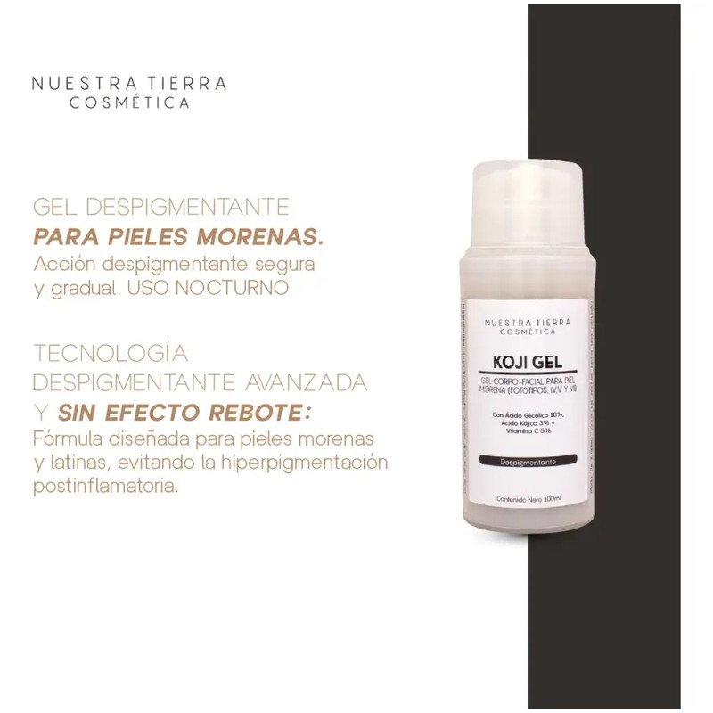 Gel Despigmentante Para Piel Morena Con Ácido Kójico Nuestra Tierra