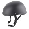 Motorcycle Low Profile Half Face Helmet Skull Cap Matte Black