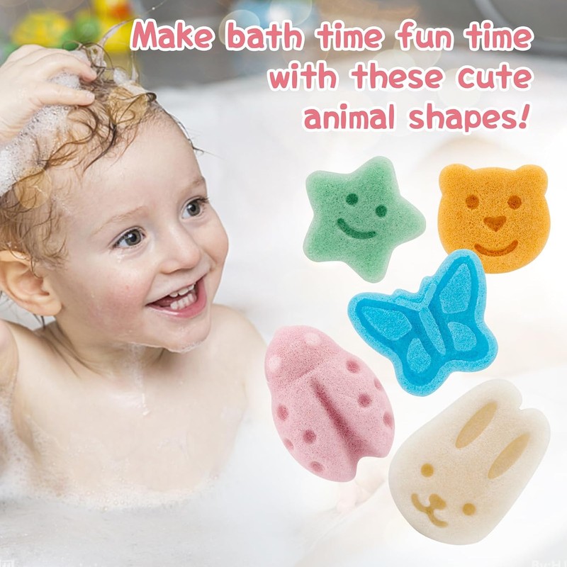 Juego De Esponjas Konjac Para Baño De Bebé LMSMW -