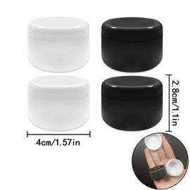 Cosmetic Jars, 12 Pcs 20 Gram BPA Free Refillable Makeup Sample Empty Containers with Lids for Make Up, Paint, Jewelry, Travel (6 White 6 Black)
