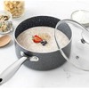 MICHELANGELO Sauce Pan with Glass Lid, Granite Nonstick Sauce Pan