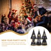 Abaodam 6pcs Happy New Year Party Hats Paper Cone Hat