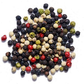 Whole Mixed Dried Peppercorns Pepper in 5 Colours Black White Pink Green Pimento (50g)