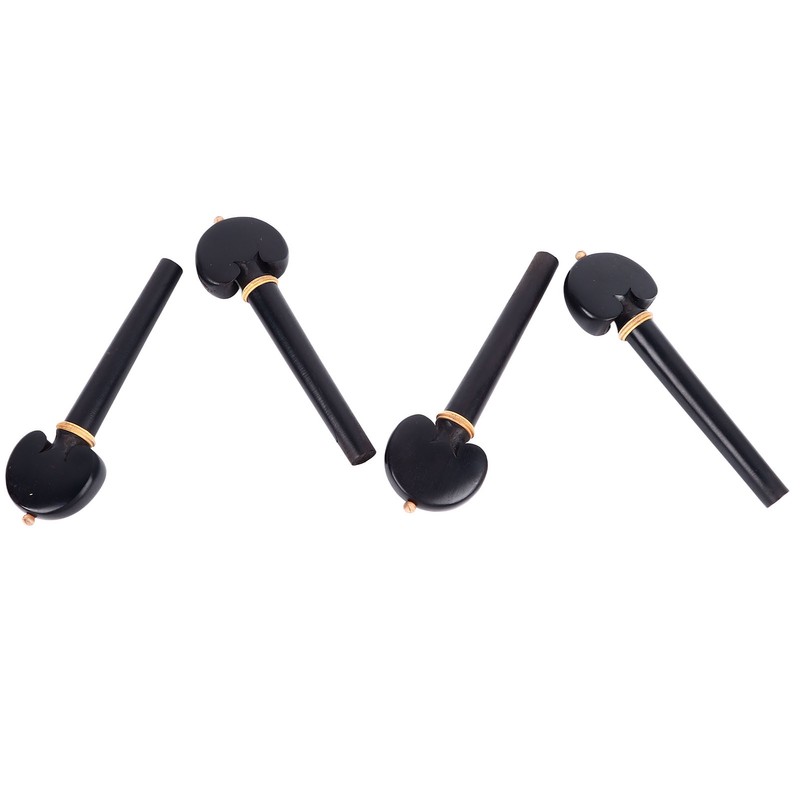 4Pcs Cello Tuning Pegs Smooth Fine Adjustment Ebony Wood Orchestral