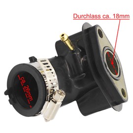 Area1 Replacement Intake Manifold GY6 125/150cc China 4-Stroke Scooter Compatible with RS Flex-Tech Vanguard Zhej Qinqui Sonik Wangye