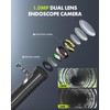 Anykit Dual Lens Endoscope Camera with Adjustable Lights, Type C