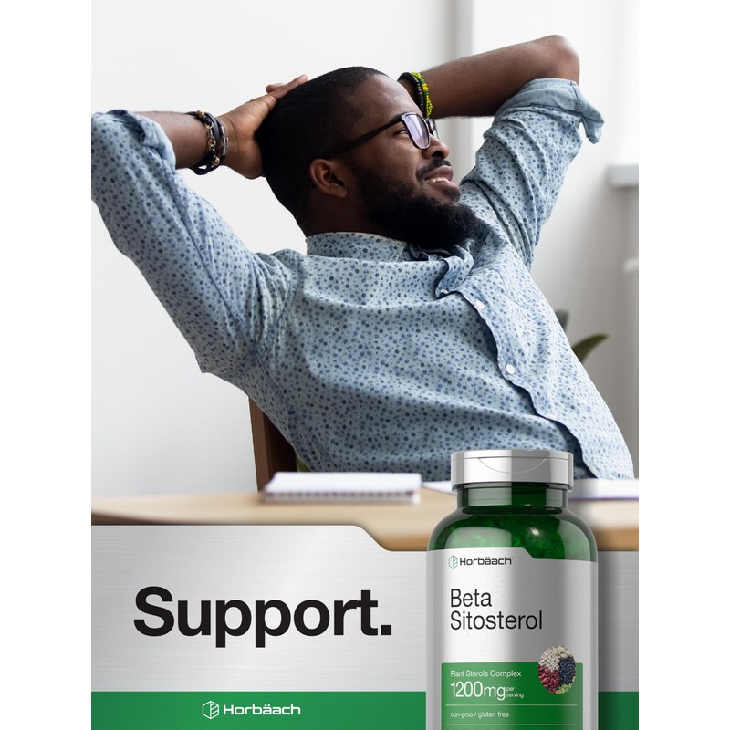 Horbäach Beta Sitosterol 1200mg | 240 Softgel Capsules | Mega