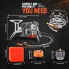 5000W Camping Stove, Backpacking Windproof Camp Stove with Piezo Ignition