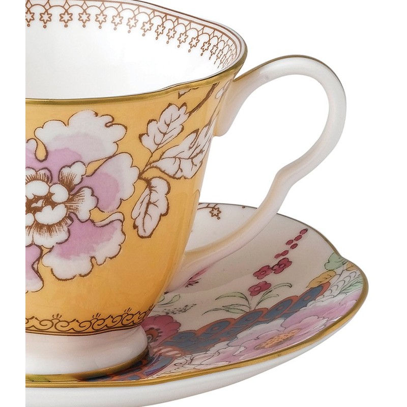 【Official Import】Wedgwood Butterfly Bloom Tea Cup & Saucer Yellow Wedding
