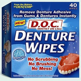 DOC Denture Wipes- No Scrubbing Brushing or Mess