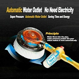 Riloer Car Wash Brush, High Pressure Rotating Sponge Extendable Hose Cleaning Washer Tool Kit for Car, Home, Room Cleaning, Glass Doors