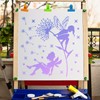 GORGECRAFT 11.8 Inch Fairy Stencil Plastic Drawing Stencils Reusable Painting
