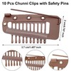 Paifeancodill Chunni Clips with Safety Pins, 10 Pcs Strong Chunni