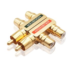 RCA Splitter Splitter Set of 2 Gold Plated Adapters Male to Female RCA Splitter Convert F Shape 1 Output 2 Splitter RCA Cable 1 Male to 2 Female Right Angle Adapter Cable Audio Plug Output Connection Durability Signal Quality Compatible