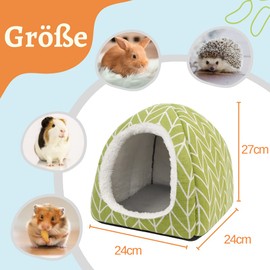 Dyrdekly Guinea Pig Bed Cave Cosy Rabbit Bed Warm Hamster Cuddly Cave House Accessories for Ferret Hedgehog Chinchilla