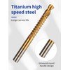 Rocaris 8 Pack Titanium Coated HSS Twist Drill Bits, 3-10mm