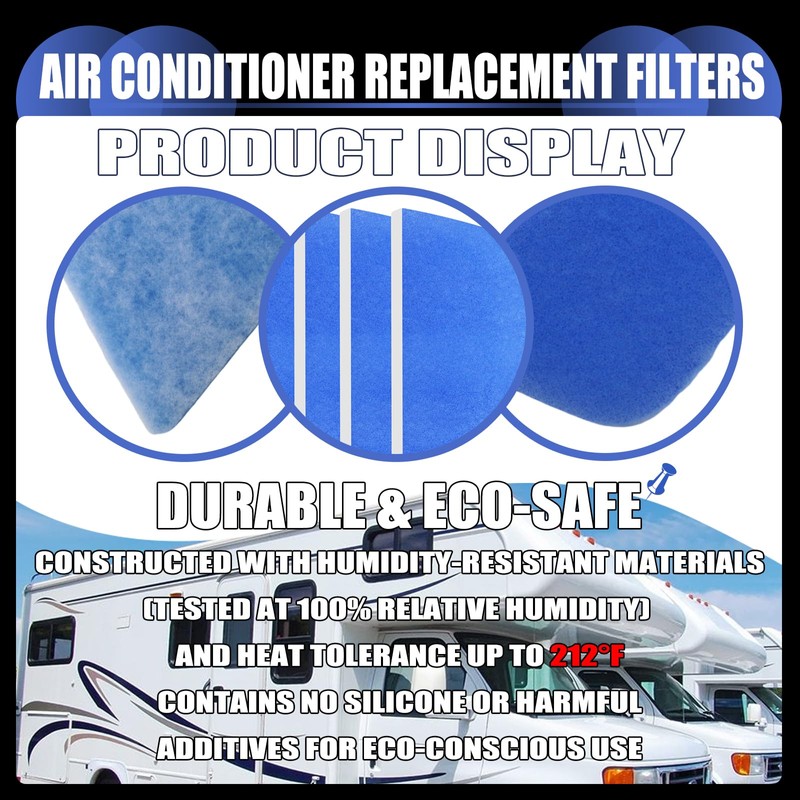 6 Pack 6x16 Inch MERV 8 RV Air Conditioner Replacement