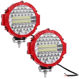 LED Light pods 7 Inch Round Tractor Lights Bar 201W 6500K 15000Lumen 12V 24V Bumper Fog Flood Spot Beam Driving Lights Bar LED Off Road Lighting for Pickup SUV ATV UTV Truck Light 2Pack