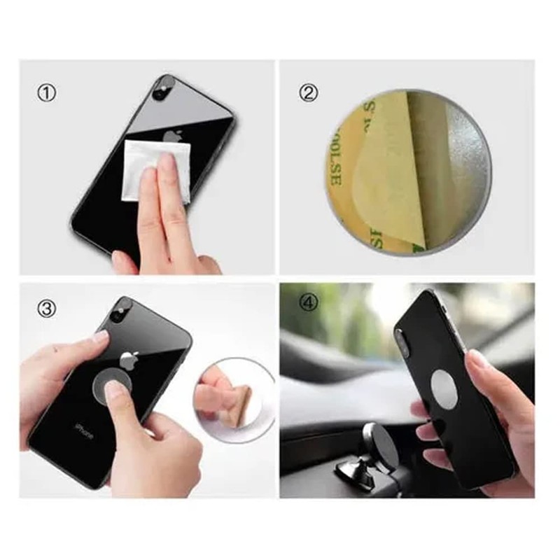 2 Placas De Metal para Teléfono Soporte Magnético 2 Piezas