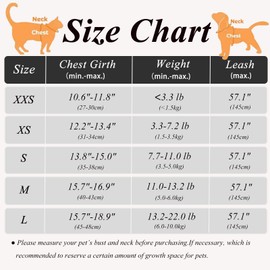 BLUWTE Cat Harness and Leash Set for Escape Proof,Breathable Dog Harness,Pet Harness,Adjustable Mesh Vest Harness for Puppy Cat Rabbit (Black, XXS)