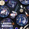 DANXIAN Space Party Tableware Set, Space Children's Birthday Decoration, Astronaut