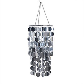 FlavorThings Silver Bling Hanging Chandelier,Spangle Chandelier,W8.5"H18",Great idea for Wedding Chandeliers Centerpieces Decorations and Any Event Party Home Decor