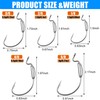 15pcs Weighted Swimbait Hooks with Molded Bait Keeper,Equipped with Weedless