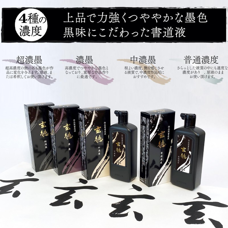 Kuretake Calligraphy Liquid Ink for Works, Normal Concentration, 500ml BB31-50