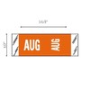 Tabbies Original COL'R'TAB 11880 Series Horizontal/Vertical Month Tabs, Orange, August,