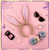 Halloween Plush Bunny Ear Headband, Cute Bunny Headband for Halloween