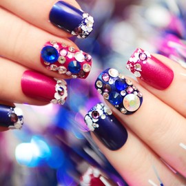 Bememo 3456 Pcs Crystals Diamond Rhinestones AB Clear Flat Back Round Gems Flatback Glass Mixed Size Crystals Gems for Crafts Clothes Shoes Makeup Bags Decor, 6 Sizes(Multicolor)