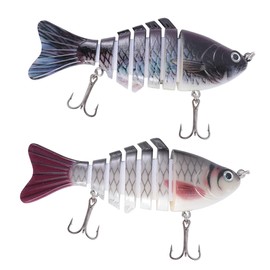 SUPVOX 2pcs Realistic Fishing Lures Bait for Outdoor Fishing Enthusiasts Lightweight Design Fish Attractant for Lakes