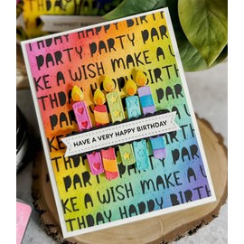 FAWENUCY Scrapbooking Die-Cuts, Happy Birthday Ballon Metal Cutting Dies for Card Making, Paper Craft Punch Template, Background Embossing Stencils, DIY Album Décor (Birthday Candles-7.2x6.8cm)