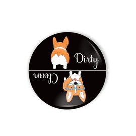 2.25 Inch Funny Corgi Lovers Clean Dirty Dishwasher Appliance Refrigerator Magnet
