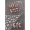 5D Embossed White Flower Nail Stickers Flowers Nail Art Stickers