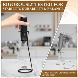Bothyi Kitchen Frother Stand for Handheld Frother Heavy Duty Kitchen Tool Holder Milk Frother Holder Metal Stand for Home Countertop , black