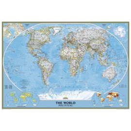 National Geographic - World Classic Map, Enlarged & Laminated Poster by National Geographic 69 x 48in