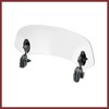 HEROFFIX 28.5cm Motorcycle Windshield Motorcycle Wind Deflector Clear Lens Adjustable
