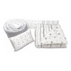 BabyBaby Set Edredón Para Cuna Cama Corral Plata Md