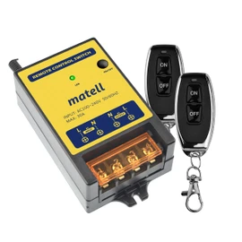 matell Wireless Remote Control Switch AC 110-240V 16A Relay | Supports 110V/120V/220V/240V, max 30A, for motor/pump/security systems, range 300ft