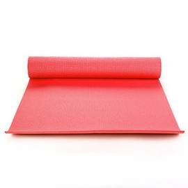 TNP Accessories Yoga Exercise Fitness Workout Non Slip Mat With Carry Case (Neon Red)