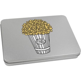 Azeeda 220mm 'Bag Of Popcorn' Metal Hinged Tin/Storage Box (TT00225159)