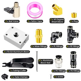 TAILONZ PNEUMATIC Blue 3/8 Inch od 32 Meter 100ft PU Air Tubing Kit Pipe Hose Air Line Tubing Or Fluid Transfer Pneumatic tubing