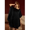 100% Pure Mulberry Silk Batwing Tunic Dress/Luxury Nightgown Plus Size