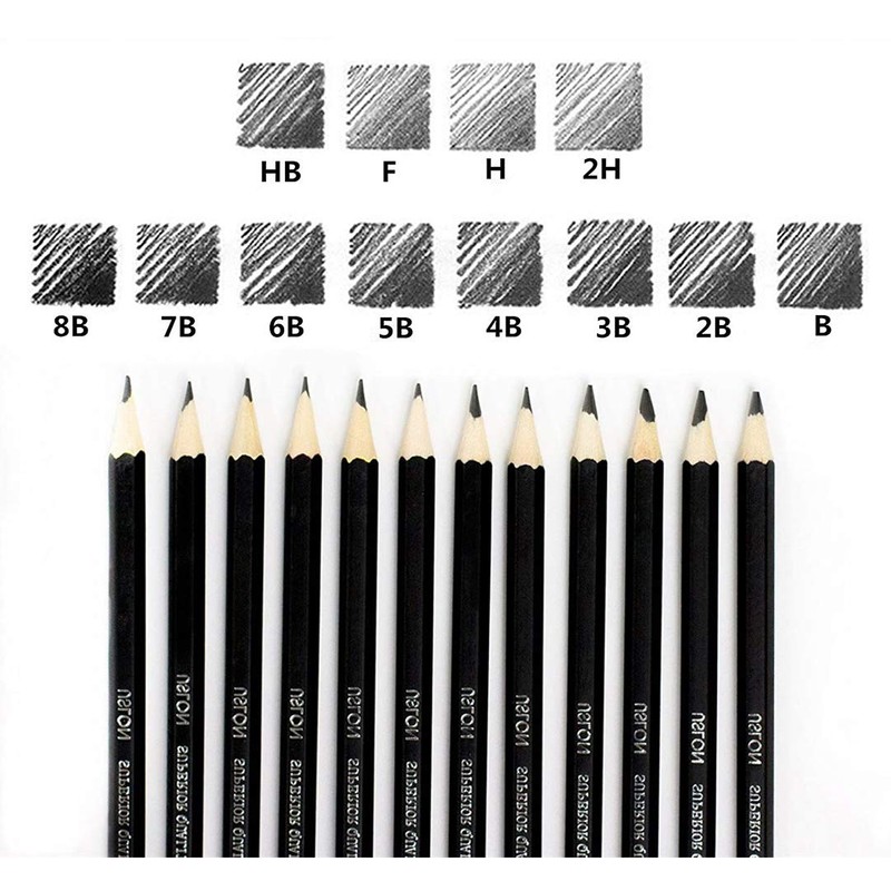 Professional Pencils, Pack of 12, Drawing Pencils, Sketching Pencils, Graphite