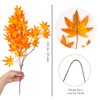 SNAIL GARDEN 4 Pcs Artificial Maple Leaves with Stem,Silk Maple